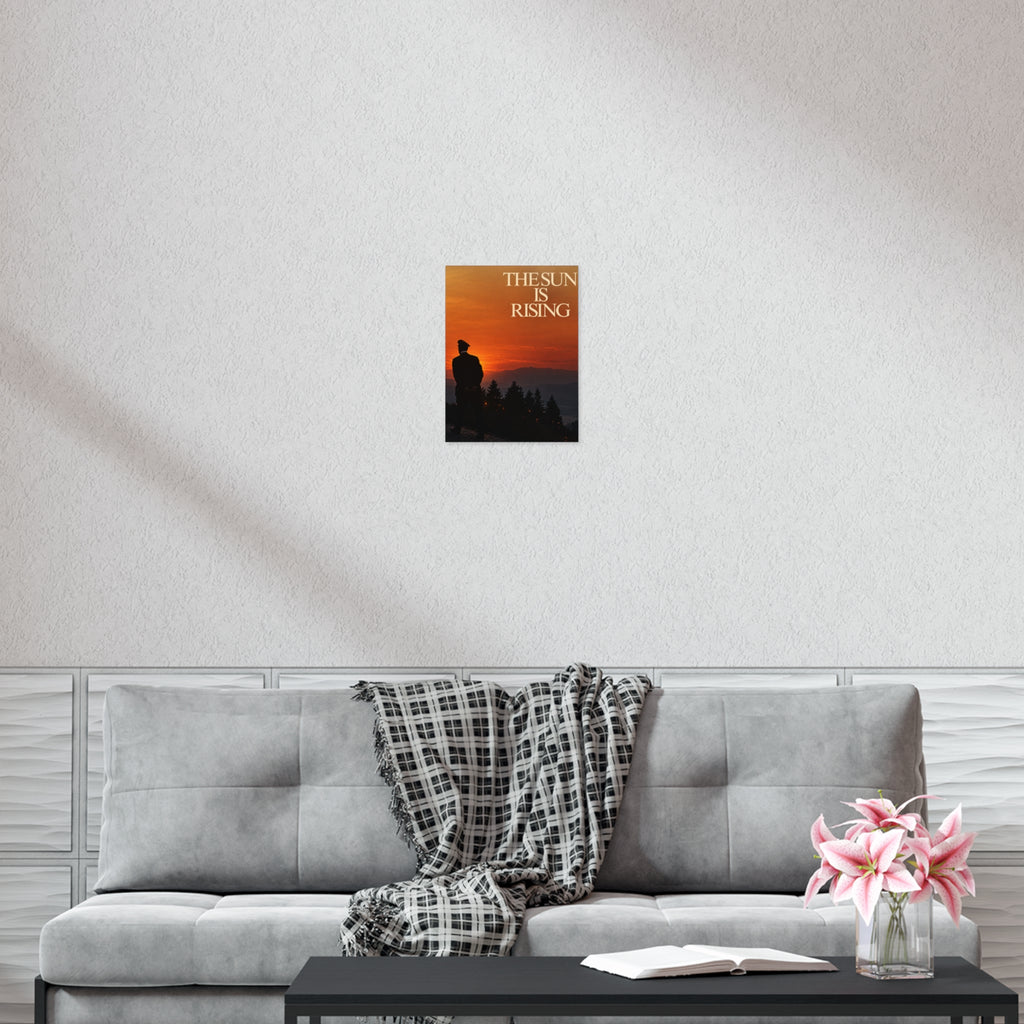The Sun Is Rising Poster — Sunset Silhouette Wall Art