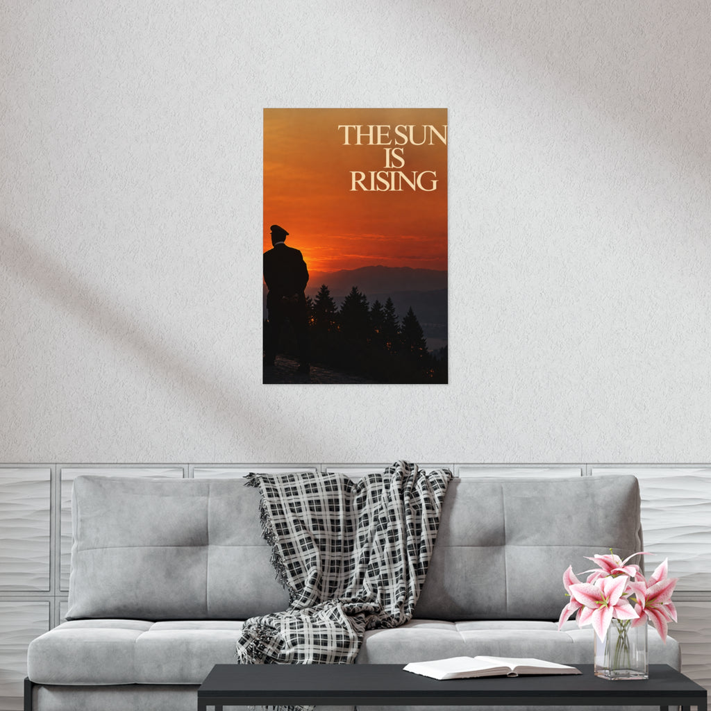 The Sun Is Rising Poster — Sunset Silhouette Wall Art
