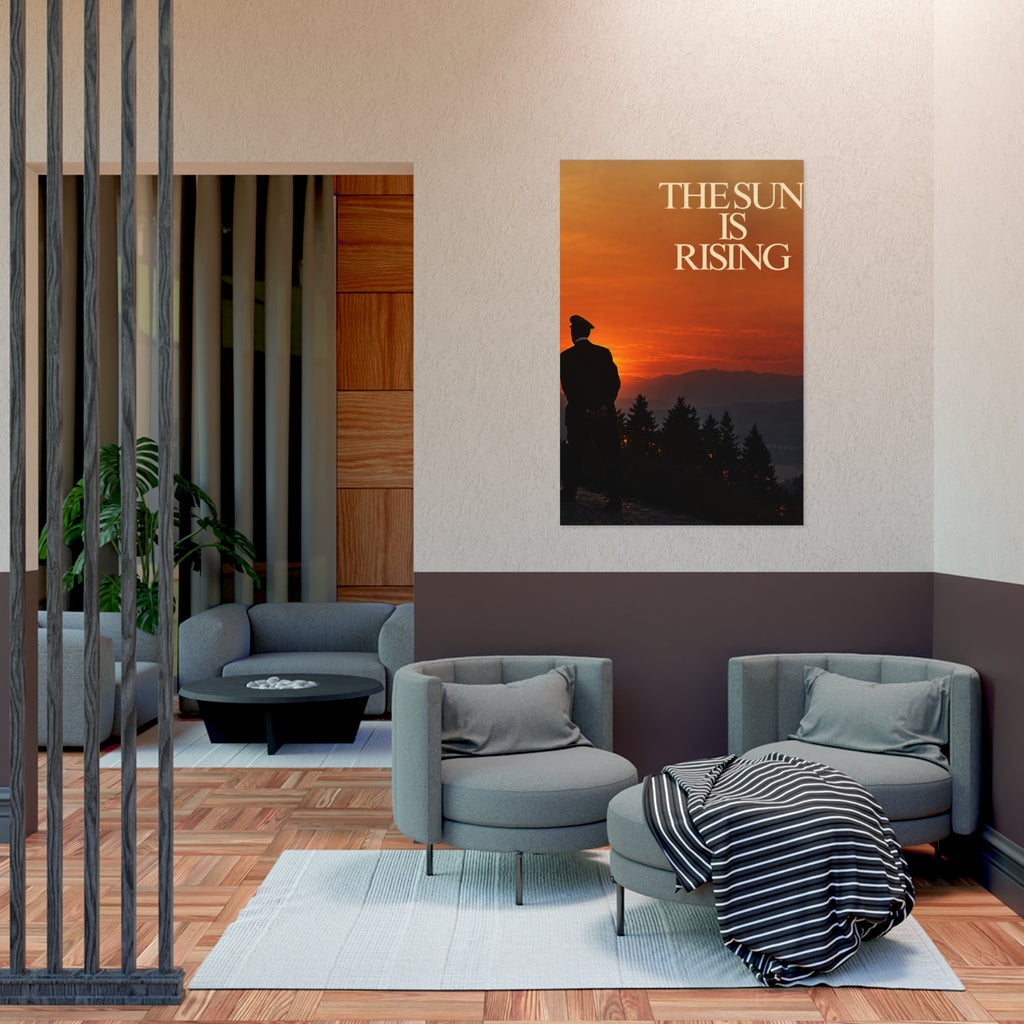 The Sun Is Rising Poster — Sunset Silhouette Wall Art