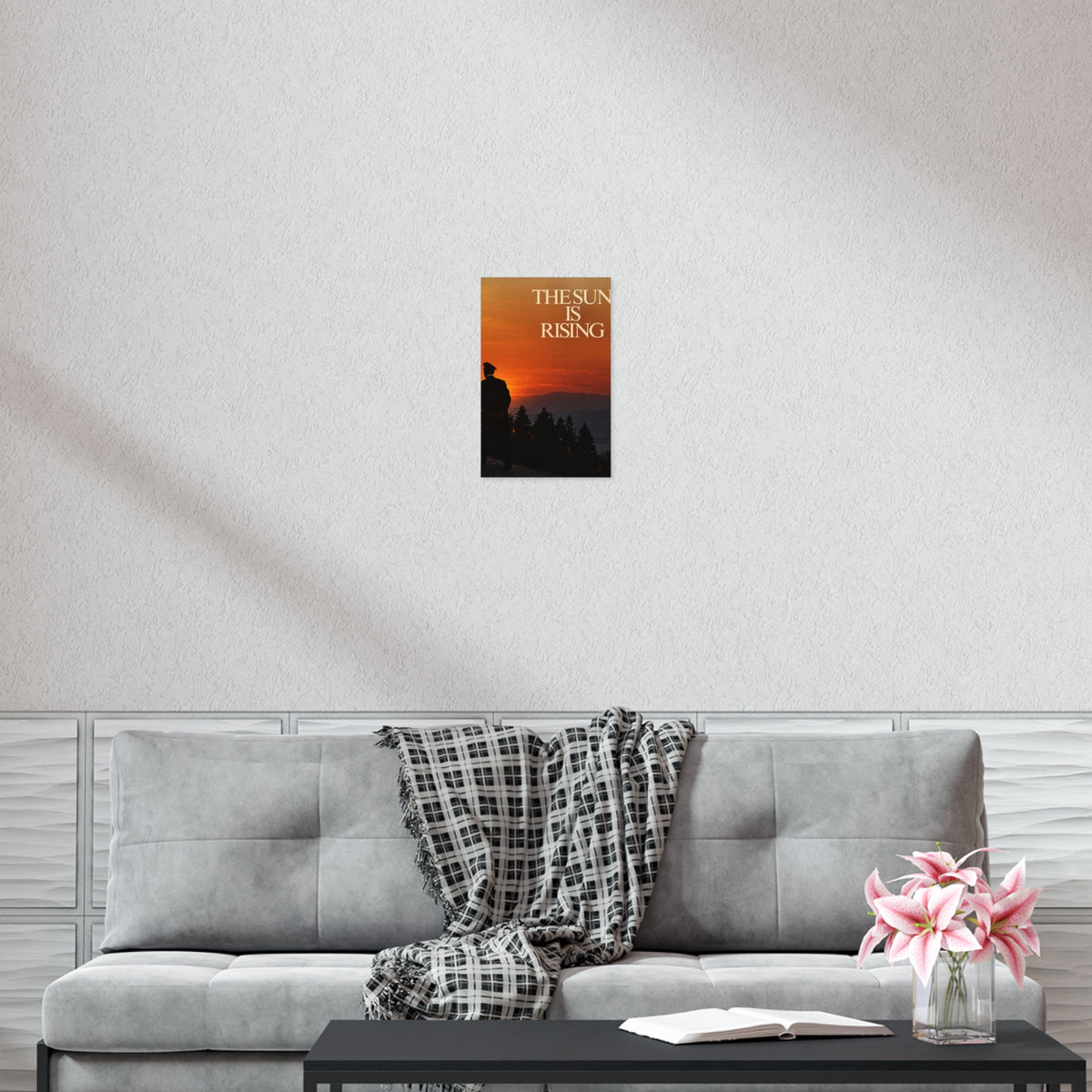 The Sun Is Rising Poster — Sunset Silhouette Wall Art
