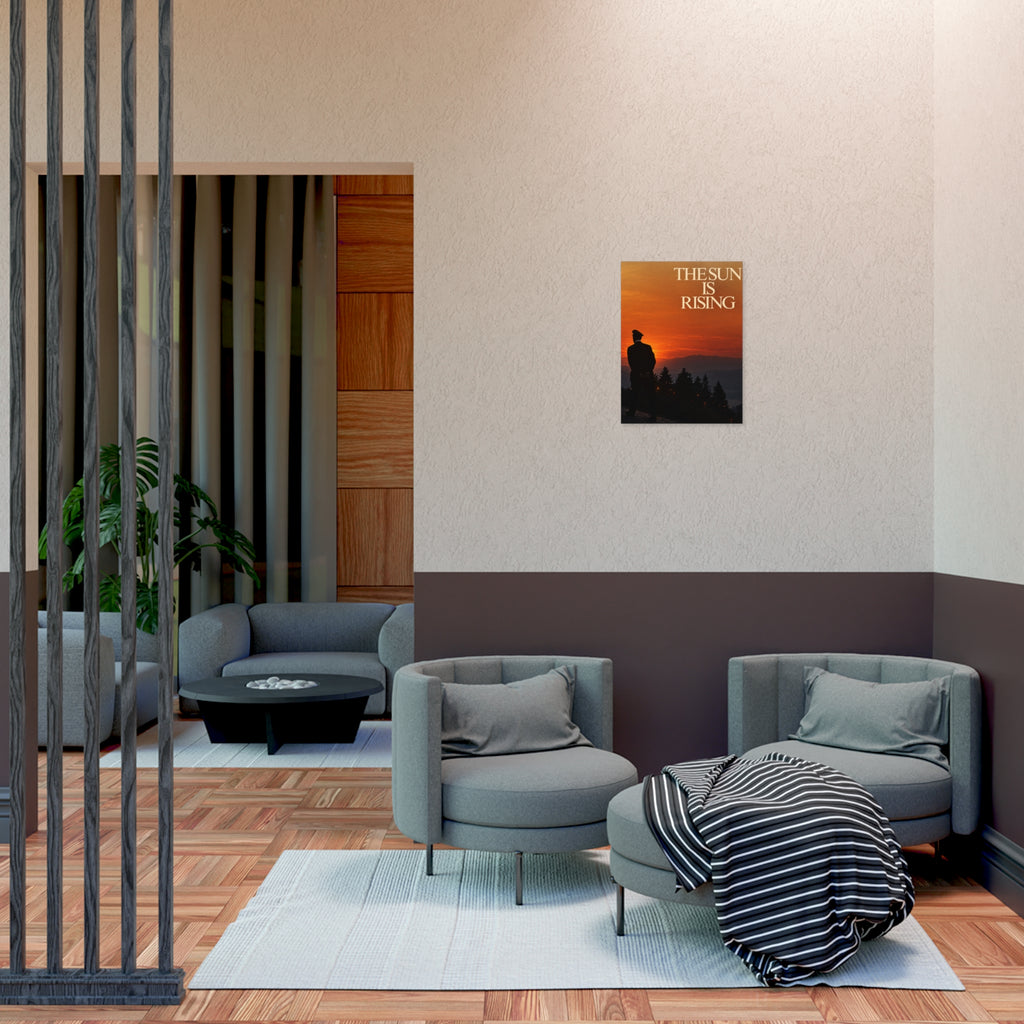 The Sun Is Rising Poster — Sunset Silhouette Wall Art
