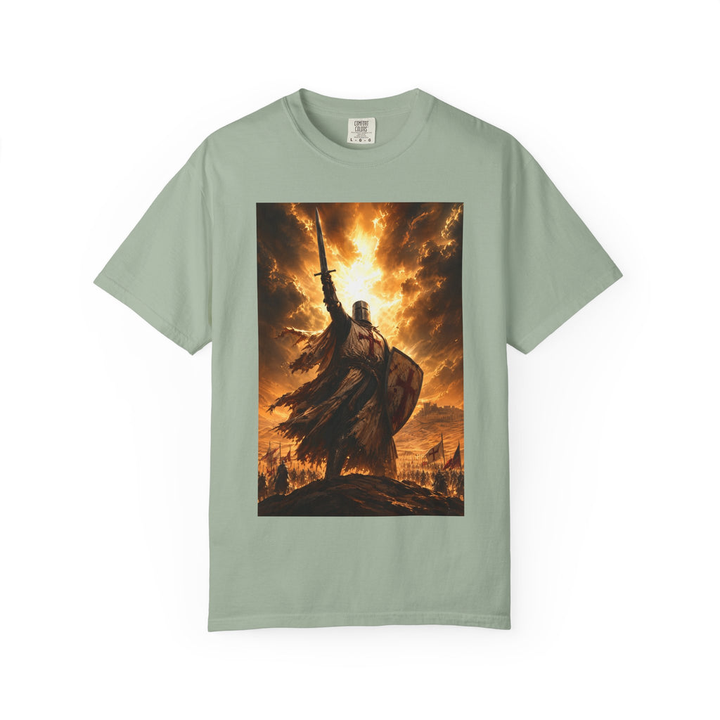 Viking Warrior Graphic T-Shirt — Fiery Norse Battle Scene