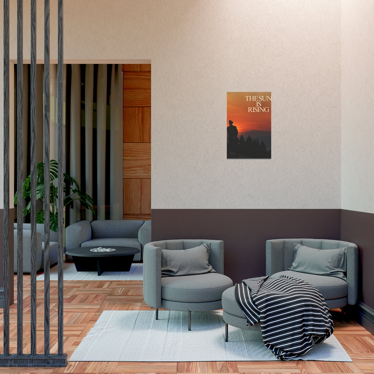 The Sun Is Rising Poster — Sunset Silhouette Wall Art