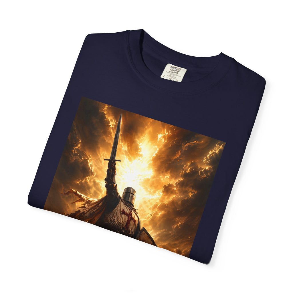 Viking Warrior Graphic T-Shirt — Fiery Norse Battle Scene