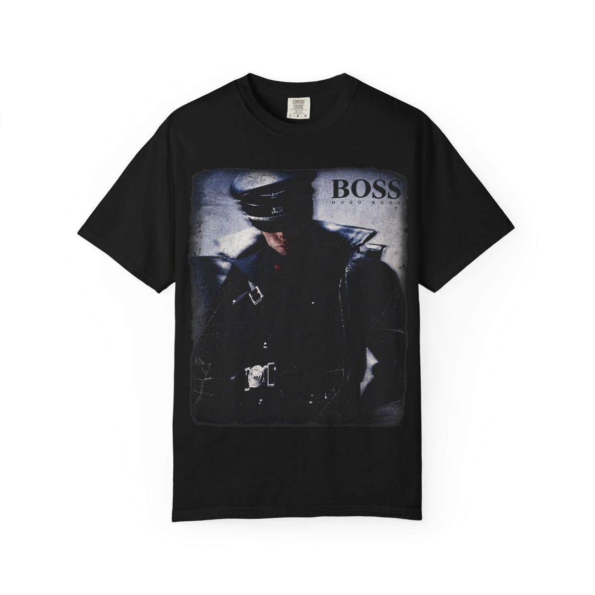 Boss Leather Jacket Graphic T‑Shirt