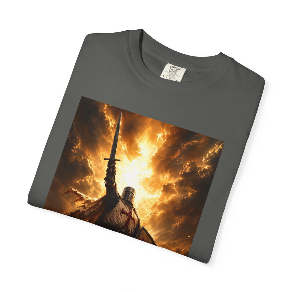 Viking Warrior Graphic T-Shirt — Fiery Norse Battle Scene