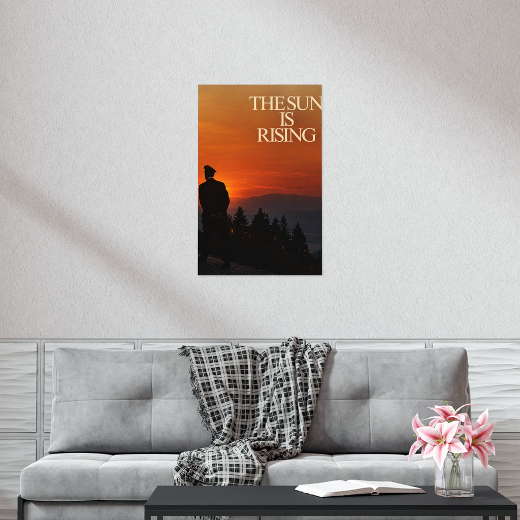 The Sun Is Rising Poster — Sunset Silhouette Wall Art