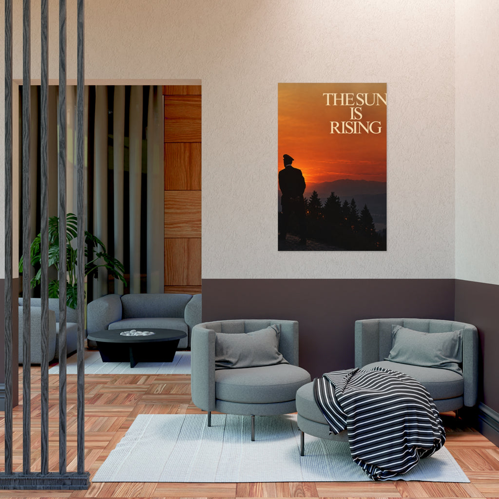 The Sun Is Rising Poster — Sunset Silhouette Wall Art
