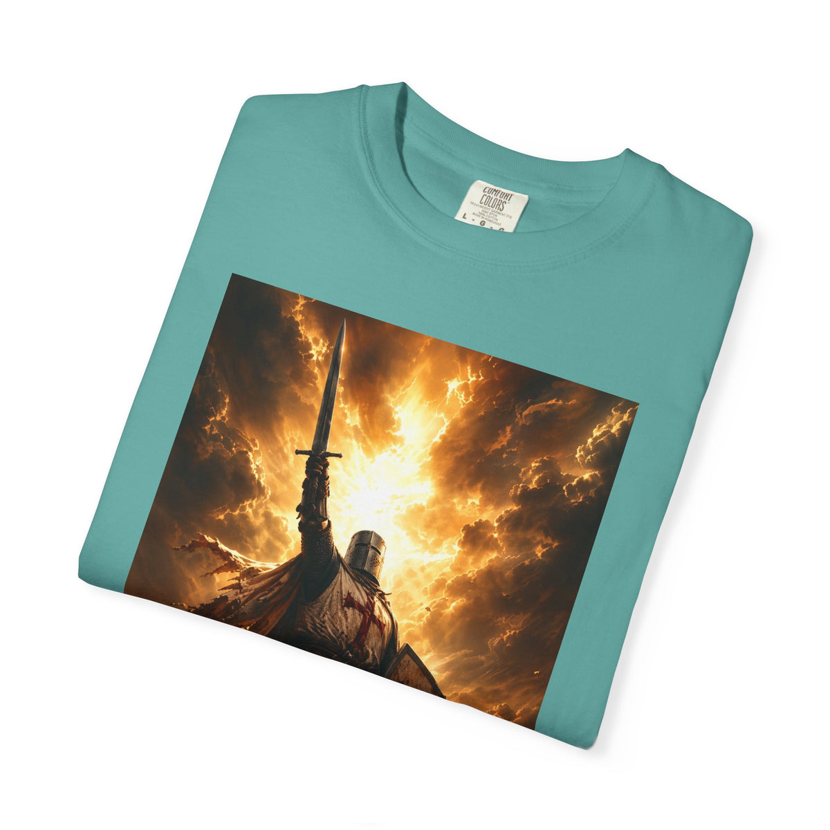 Viking Warrior Graphic T-Shirt — Fiery Norse Battle Scene