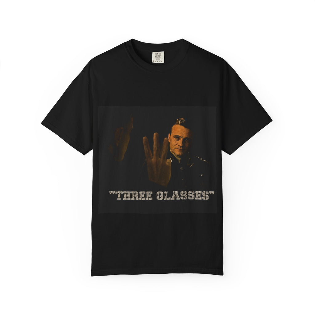 Graphic T-Shirt — "Three Glasses" Vintage Movie Poster Tee