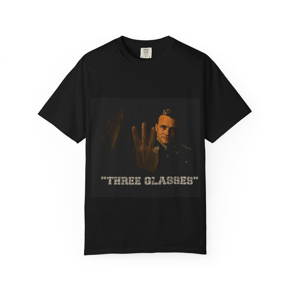 Graphic T-Shirt — "Three Glasses" Vintage Movie Poster Tee