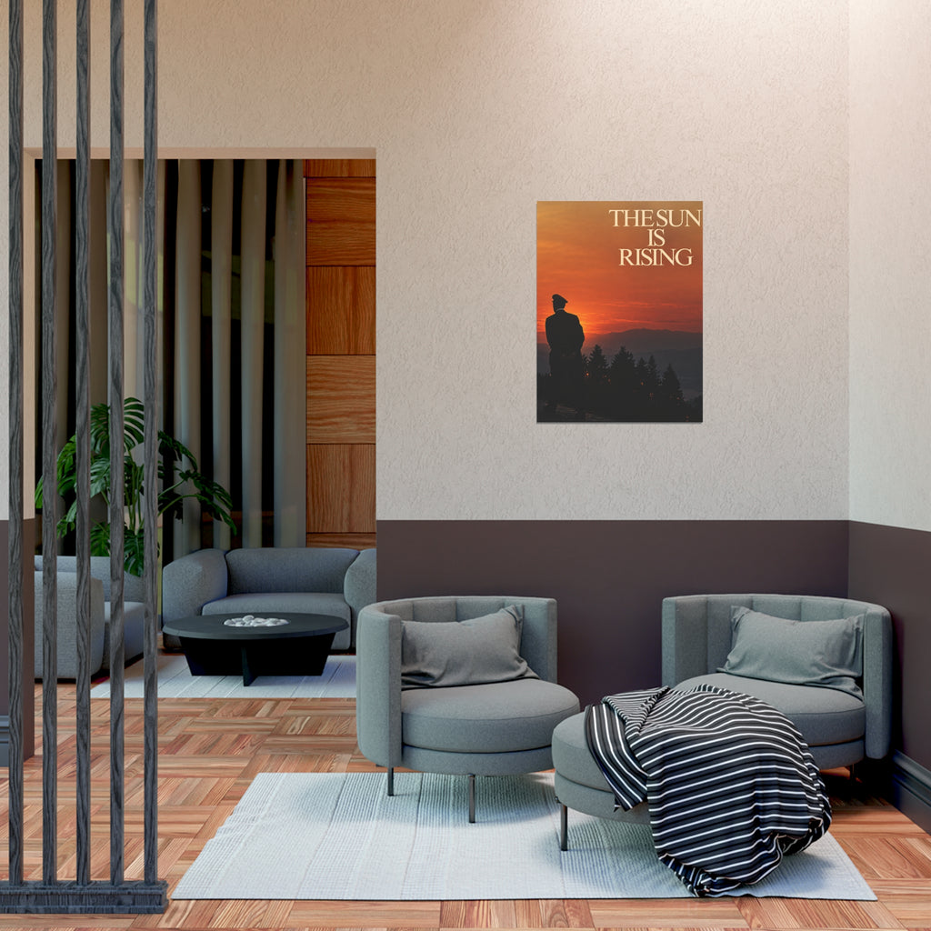 The Sun Is Rising Poster — Sunset Silhouette Wall Art
