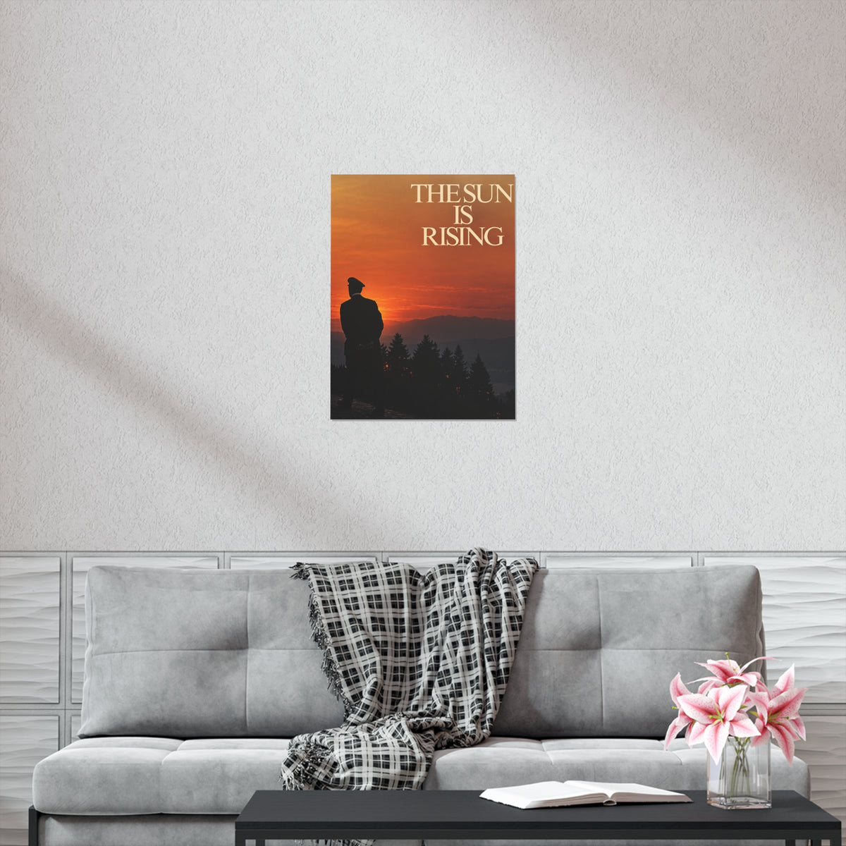 The Sun Is Rising Poster — Sunset Silhouette Wall Art