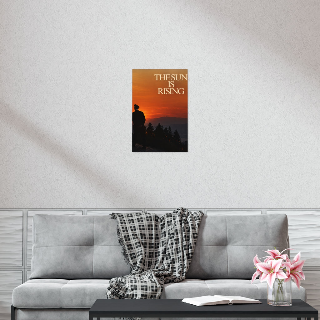 The Sun Is Rising Poster — Sunset Silhouette Wall Art