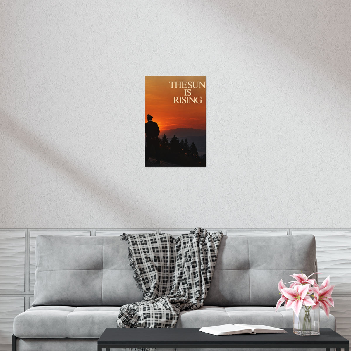 The Sun Is Rising Poster — Sunset Silhouette Wall Art