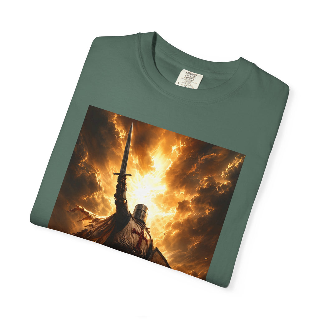 Viking Warrior Graphic T-Shirt — Fiery Norse Battle Scene