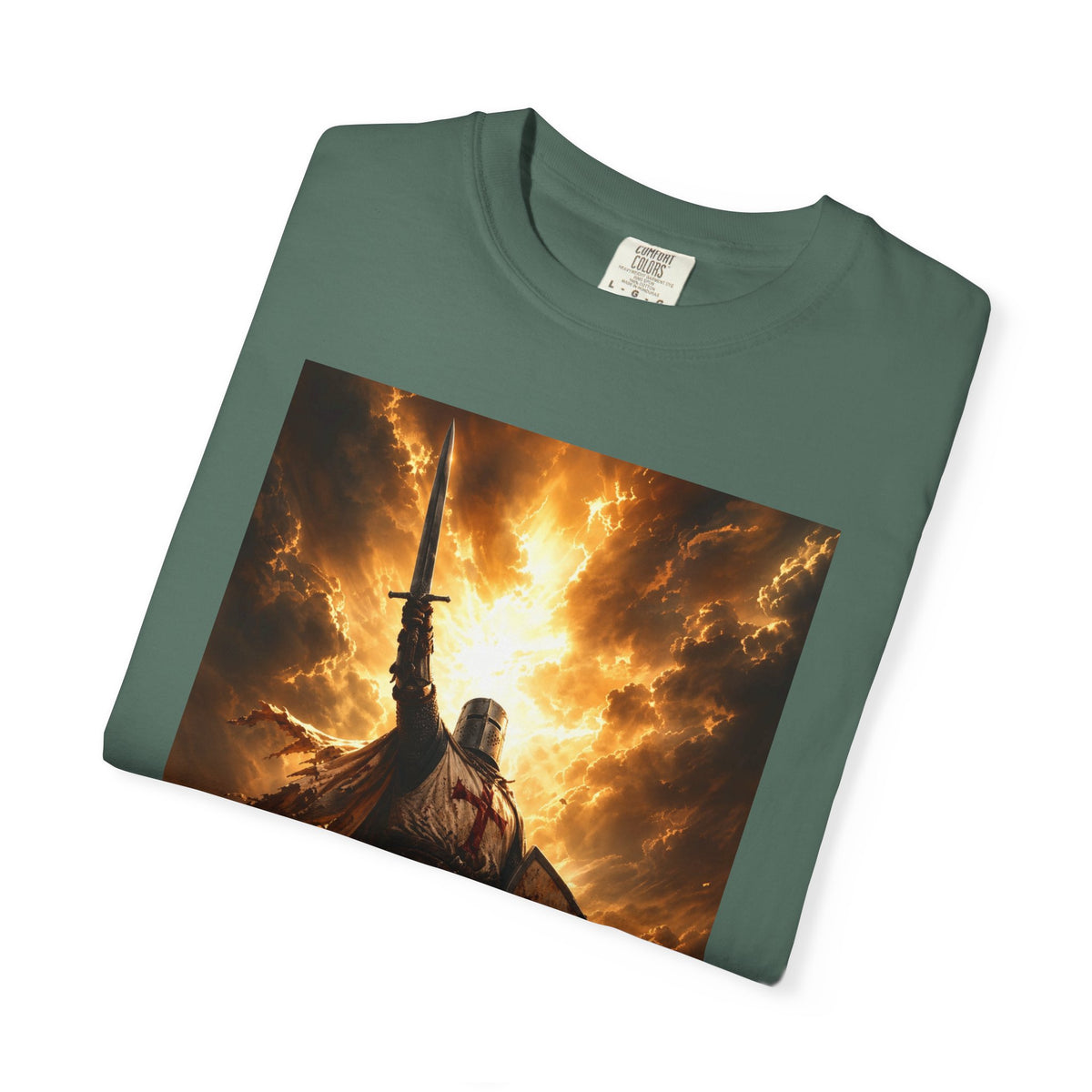 Viking Warrior Graphic T-Shirt — Fiery Norse Battle Scene