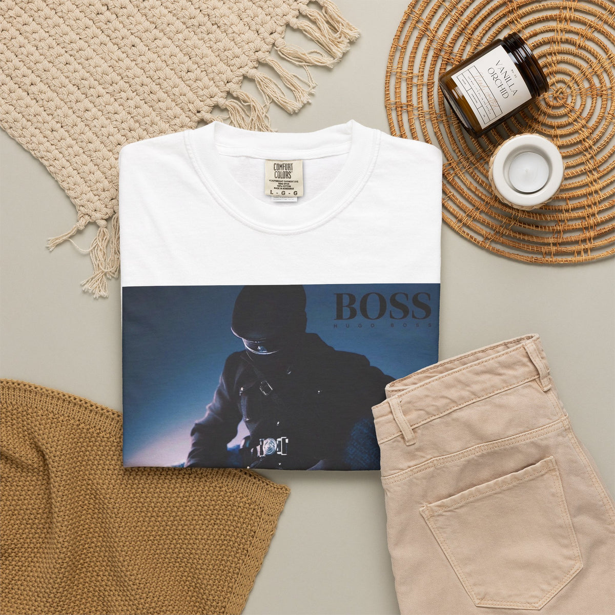 Boss Graphic T‑Shirt — Moody Photo Print Tee