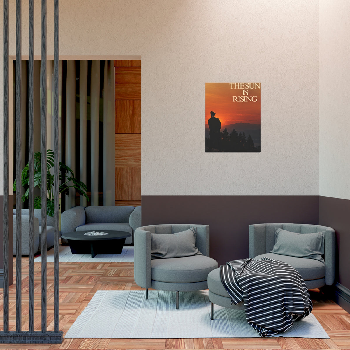 The Sun Is Rising Poster — Sunset Silhouette Wall Art