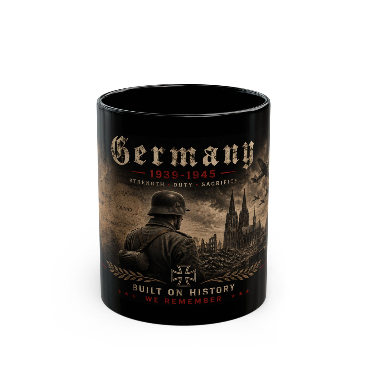Germany 1939-1945 Commemorative Black Mug
