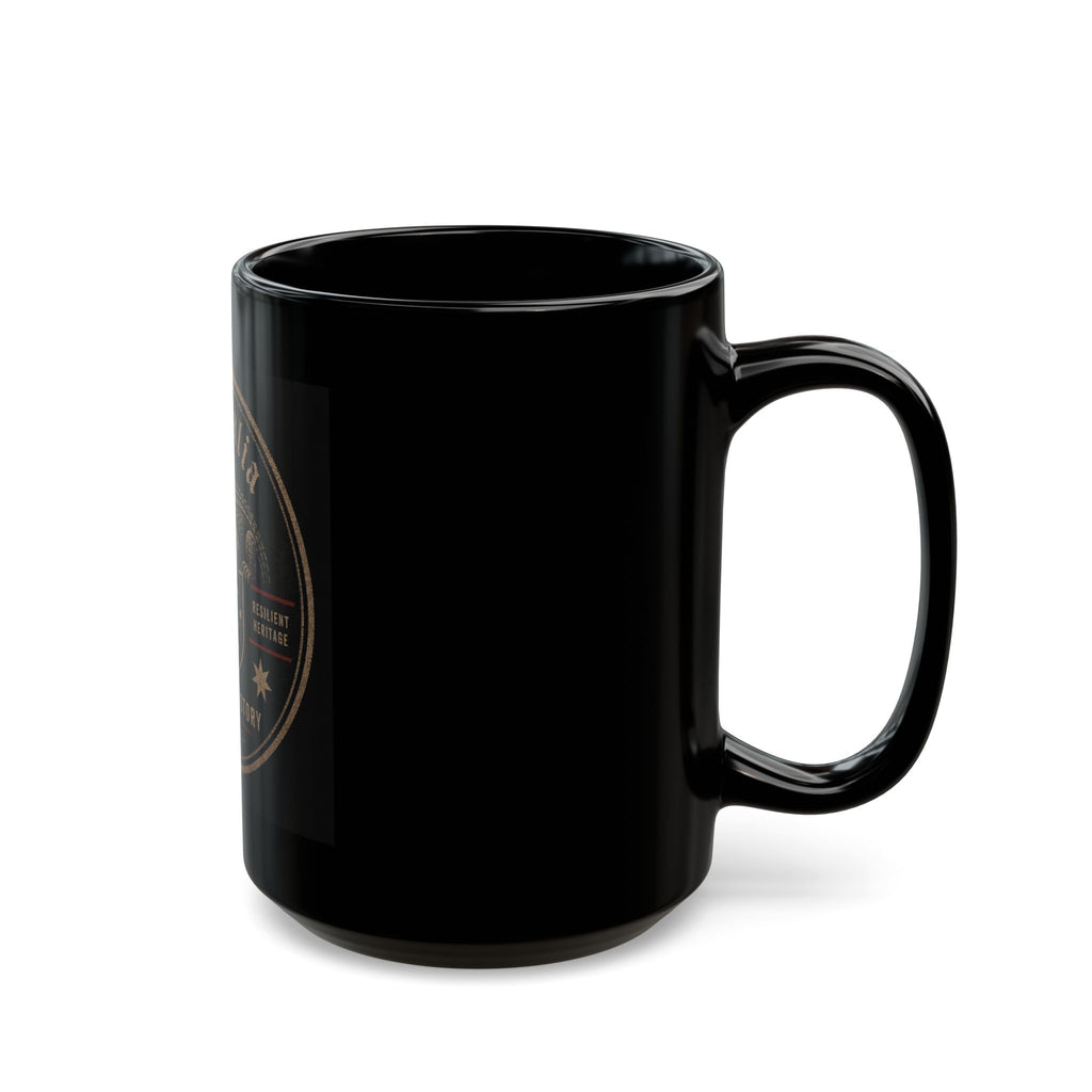 Australia Crocodile Emblem Black Mug – "Built on History" 11oz/15oz