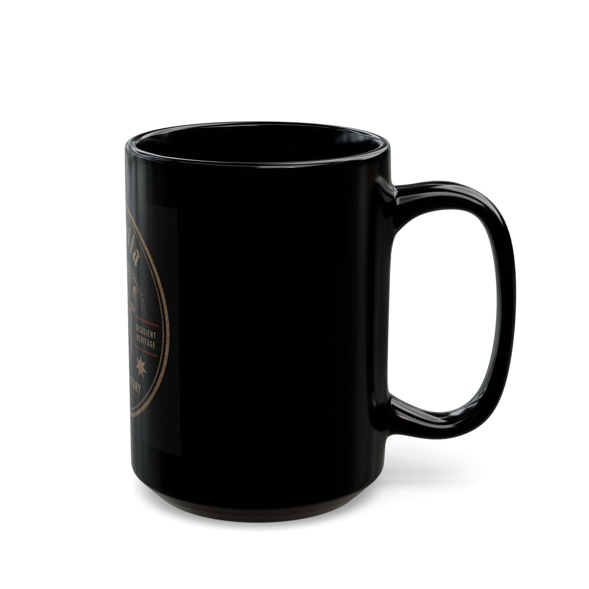 Australia Crocodile Emblem Black Mug – "Built on History" 11oz/15oz