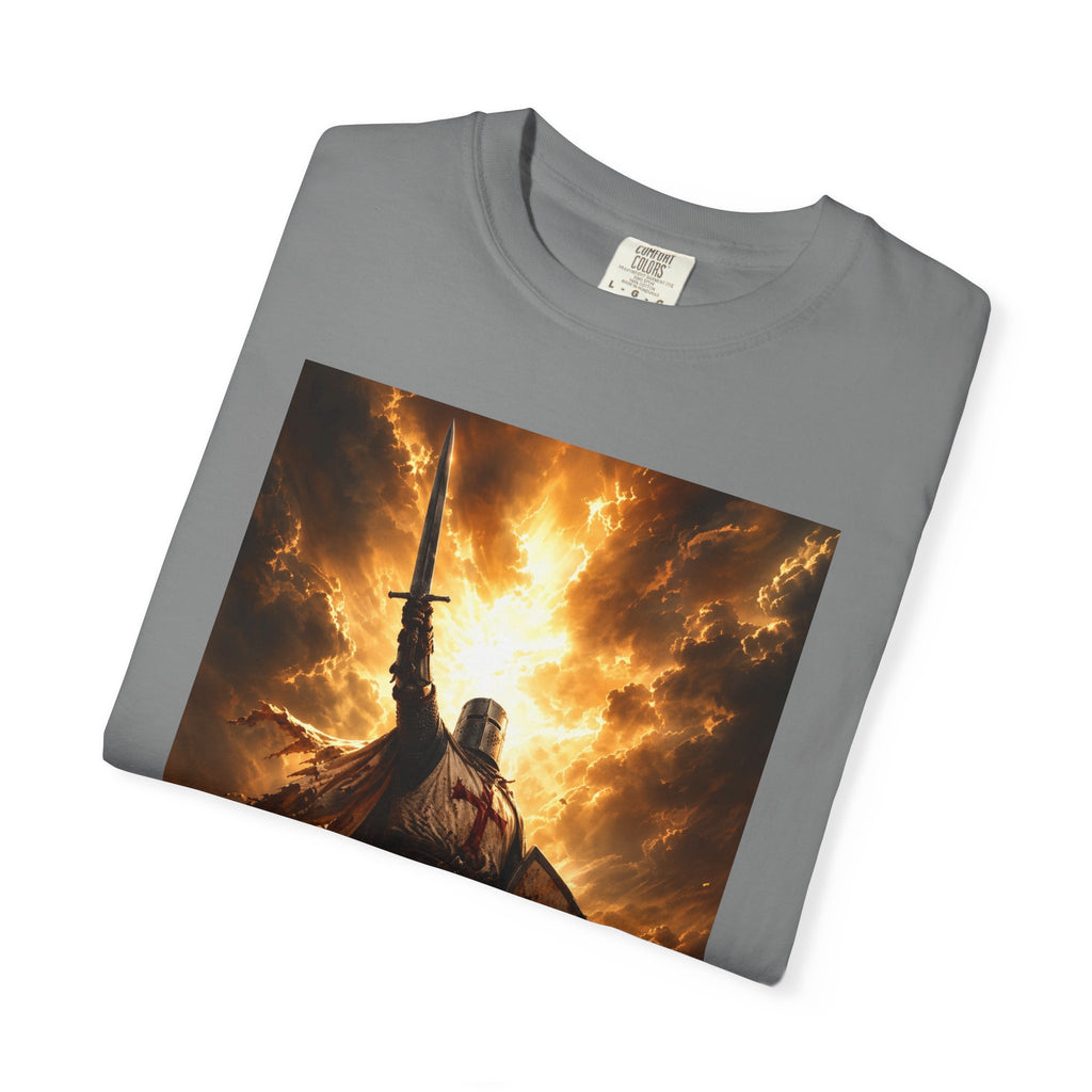 Viking Warrior Graphic T-Shirt — Fiery Norse Battle Scene