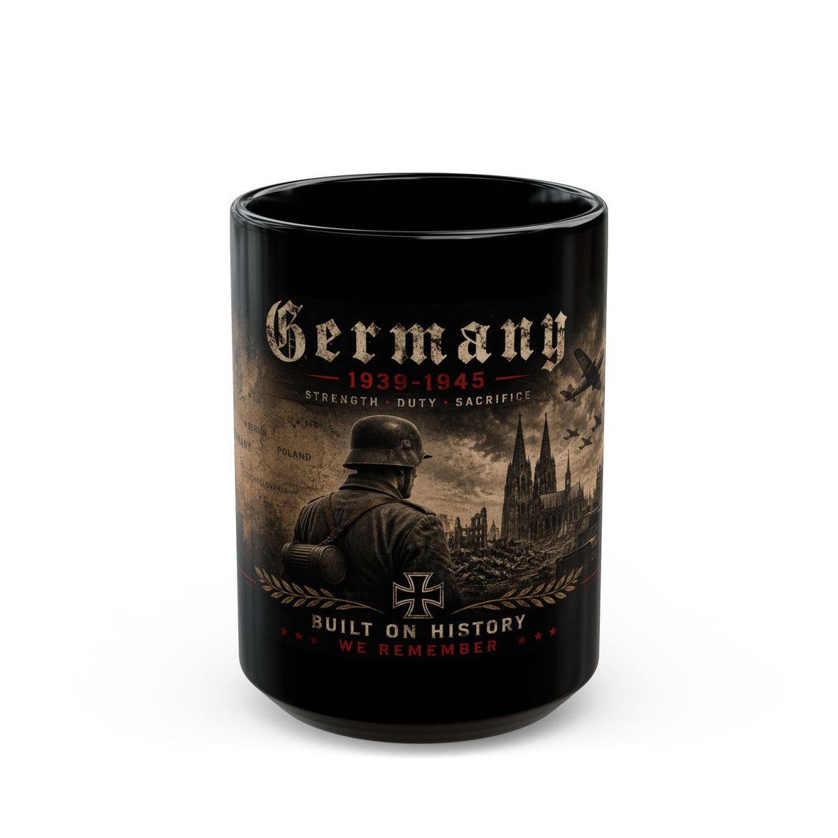 Germany 1939-1945 Commemorative Black Mug