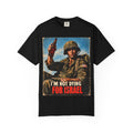 Israel Vintage Soldier T-Shirt – "I'm Not Dying for Israel" Graphic Tee