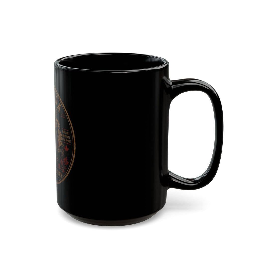 Canada Moose Vintage Emblem Black Mug – "Built on History" (11oz & 15oz)