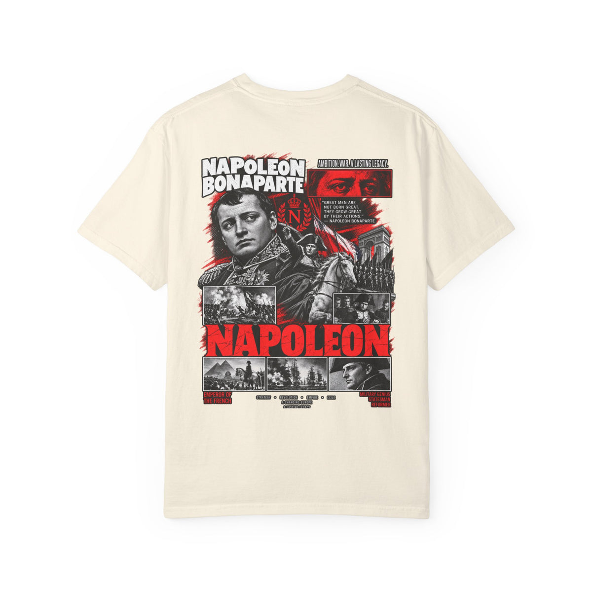 Napoleon Bonaparte Graphic T-Shirt — Vintage Historical Portrait Tee