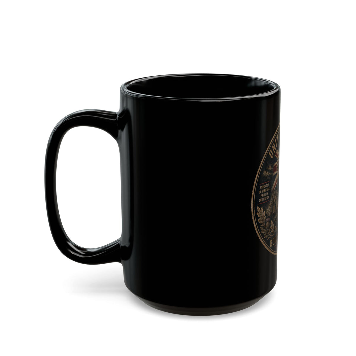 United Kingdom Lion Emblem Black Mug — Built on History 11oz/15oz
