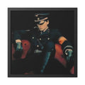Framed Poster — Vintage Military-Style Noir Portrait Art Print