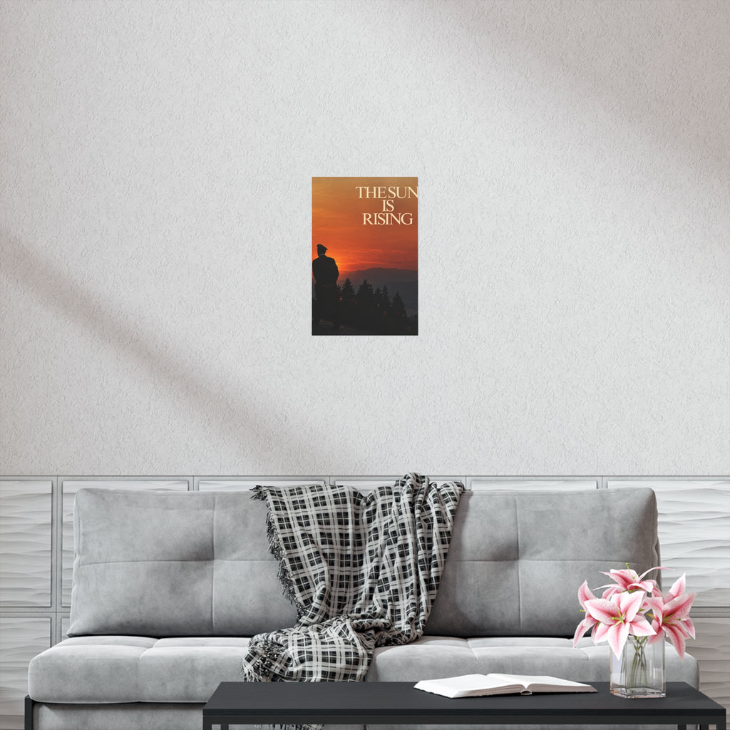 The Sun Is Rising Poster — Sunset Silhouette Wall Art