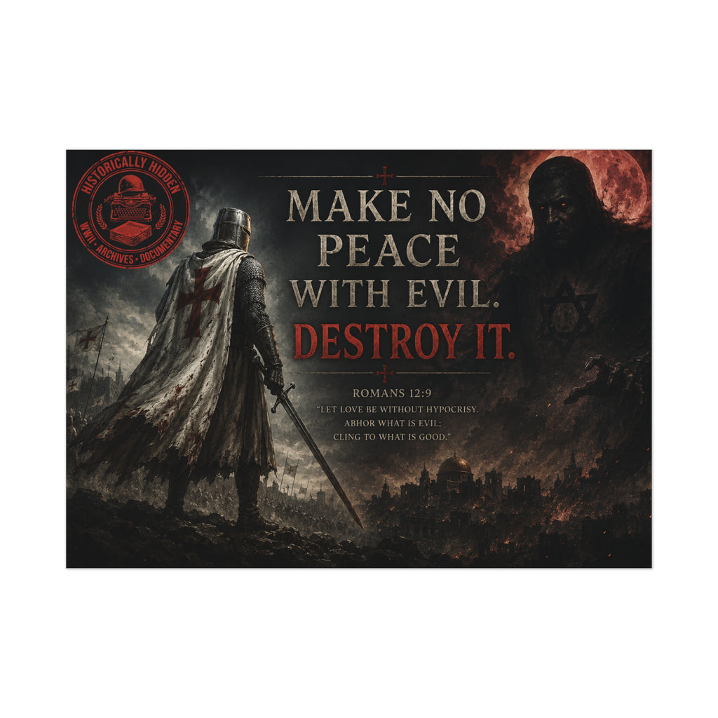 Christian Motivational Poster — "Make No Peace With Evil. Destroy It."