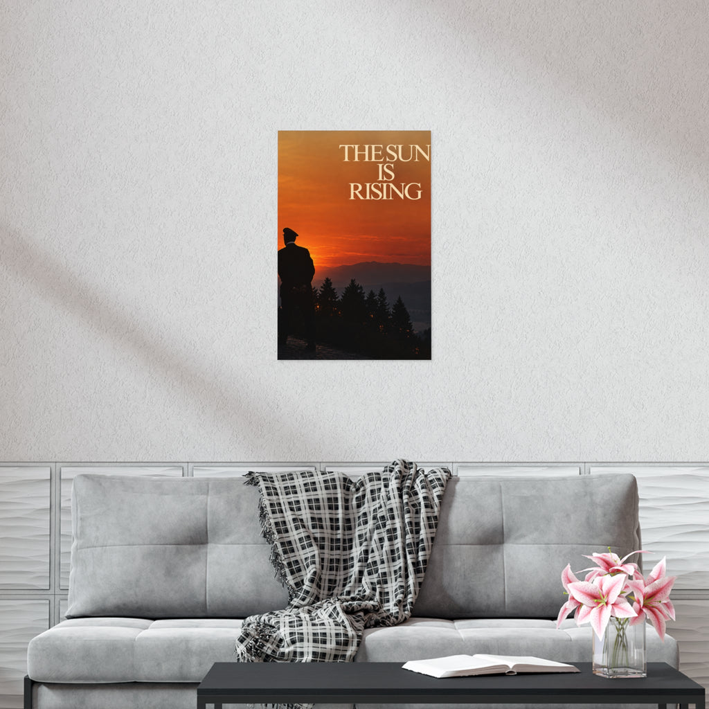 The Sun Is Rising Poster — Sunset Silhouette Wall Art