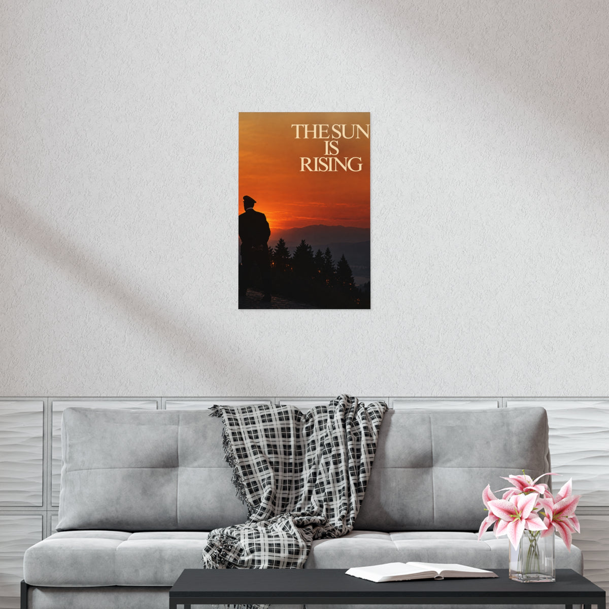 The Sun Is Rising Poster — Sunset Silhouette Wall Art